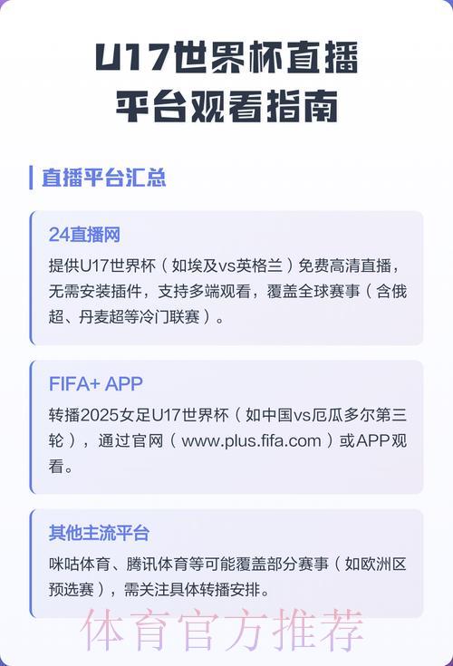 世界杯赛事在线直播平台及观看渠道最新推荐